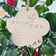 Yong Huan 10 pieces of custom-made wooden hanging tags for school Arbor Day tags, tree adoption tags, plant tags, name cards, blank boards, 10 pieces, note numbers