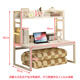 Olin European style computer desk bed computer desk dormitory with bookshelf bed desk study table with backboard-80*40*92cm