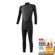 Big Tuan Xiaoyuan 5mm long-sleeved warm wetsuit men's one-piece sun protection waterproof female snorkeling suit surfing cold protection swimming and diving upgraded model classic one-piece black + diving socks S S size 80-95Jin Jin is equal to 0.5 kg