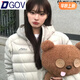 Dgov Down Cotton Jacke für Frauen in 2025 Neue Winterdünne Baumwolljacke mit Kapuzenretro National Trend American Dicked Jacket Hellgrau [Zt] L [95-115jin [Jin entspricht 0,5 kg]]