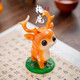 He Jiagong Sika Deer Color Changing Tea Pet Ornament Boutique Can Keep Cute Pets Tea Table Tea Table Tea Play Tea Set Desktop Decoration Sika Deer Orange