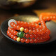Mai uses natural Liangshan cherry red agate bracelet to design a 108-bead bracelet as a light luxury jewelry gift for girls.