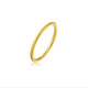 Chow Tai Fook solid gold-clad silver-plated one-word gold ring for men and women, plain ring, glossy light luxury lov ring for couples, gold-plated silver, No. 13
