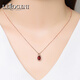 Lirokini necklace women's garnet red gemstone pendant 18 gold k high-end jewelry birthday commemorative gift garnet pendant