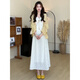 
Cotton French giant beautiful suspender dress for women in summer 2025 new hot seaside vacation style slim long skirt ginger dress L suggest 110-125Jin [Jin equals 0.5 kg]