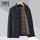 Jiumuwang double-sided wool coat for middle-aged men in winter woolen woolen stand-up collar jacket dad wear removable liner top 11603 camel (removable liner) M 170/48