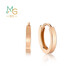 Chow Sang Sang 18K Rose Gold Color Gold Earrings Pair of Earrings Women's K Gold Earrings Earrings 91115E
