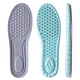 Queer sports insoles for men, anti-odor, sweat-absorbent, breathable, anti-bacterial, non-suffocating, soft and elastic for feet, shock-absorbing, feeling like stepping on shit, not tired after standing for a long time, prevent foot pain, 2 pairs, blue and gray - sports shock-absorbing, sweat-absorbing and anti-odor, size 41, can be cut