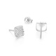 Mengjinyuan PT950 Sugar Cube Earrings Platinum Car Flower Sunflower Earrings as a Birthday Gift for My Girlfriend
