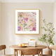 Long time no see Gao Jing cream style living room decoration painting abstract fresh floral sofa background wall artistic porch hanging painting