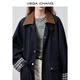 Вега Chang Denim Jacket для женщин 2025 Осень Новый контраст дизайн оценочного оклального дизайна.