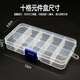 Mobile phone disassembly and repair tool box, motherboard screwdriver, IC component accessories, electronic transparent and odorless storage box, ten-grid storage box (grid can be adjusted)