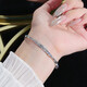 CHINA GOLD Pt950 Bamboo Abacus Beads Platinum Bracelet Solid Birthday Valentine's Day Gift for Girlfriend About 12.55g 54 Rings + 2cm Extension Chain