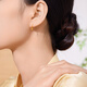 Century Yuan Universal Ear Hook Gold Earrings as a Birthday Gift for My Girlfriend, Gold Weight 1.04-1.06g