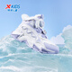 Xtep Children's Shoes Girls Large Cotton Fluffy Marshmallow Cotton Shoes Winter Wetland Anti-Slip Shoes Sail White/Snow Blue Purple 36