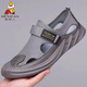 Vogelscheuche (mexikanische) Sommer neue Männerschuhe atmungsaktives Mesh Loch Sandalen Herrener Casual Sports Nicht ruhig
