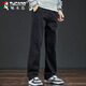 Woodpecker (TUCANO) jeans men's autumn and winter pants men's loose straight casual pants American wide-leg trousers black 32