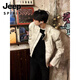 JEEP SPIRIT American short motorcycle leather jacket for men with high-end design, handsome and fashionable stand-up collar bomber jacket, gray, upgraded, high quality, versatile and fashionable, M 100-115Jin Jin is equal to 0.5kg. Collect and purchase for priority delivery.