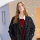 Three-color Song Yi same style 100 sheep wool 2025 winter new double-sided woolen coat mid-length woolen coat S dark gray M 160/84A