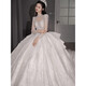Flash Girl (Shandongshaonv) Vestido de novia Bride Hilo principal Industria pesada Tail al alto cableado NUEVA INDUSTRIA PESADA FRANCE FRANCE ENTERA PRINCIPAL Textura de hilo principal
