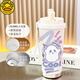 G.DUCKKIDS little yellow duck ghost thermos cup straw student women's high-value large capacity car cold-proof portable coffee cup BXAB13794 ghost food grade stainless steel liner-520ML with lanyard
