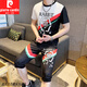 Pierre Cardin Cardin Europe à manches courtes de la marque d'été à manches courtes T-shirt à séchage rapide pour les tenues masculines un ensemble complet de beaux t 829 kaki costumes minces adaptés pour 105-120 Jin [Jin équivaut à 0,5 kg]