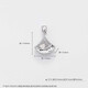 Lao Fengxiang platinum pendant pt950 fish scale love fan-shaped small skirt pendant for girlfriend and wife birthday gift platinum about 2.11g