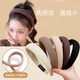 Follow-up sponge high headband women's face wash headband retro French wide-brimmed hair accessories hair bundle press hairpin headband dark coffee color + milk tea color 2 pcs