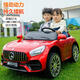 Fun Baby Masha children's electric car can sit on the remote control car for adults, the child can drive the stroller toy car, four-wheel electric, red, without remote control