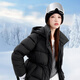 Tricolor plus size women's 2025 winter new hooded down jacket mid-length waist-cinching fat MM