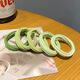Hesiyu Seamless Matcha Green Hair Tie High Elasticity Rubber Band Hair Ins Headband Ponytail Thickened Matcha Green Mix and Match 10