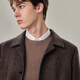 EMZ Ordos Removable Liner Autumn and Winter Warm Wool Coat Mid-Length Men's Woolen Jacket Dark Coffee L 175/96A