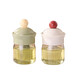Glass oil pot oil brush integrated kitchen household oil tank oil bottle barbecue special small oil brush high temperature resistant food grade olive green 200ml integrated oil brush bottle