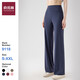 Yu Zhaolin's new yoga straight-leg pants, high-waisted wide-leg pants, casual trousers, fitness drape, slimming and breathable Pilates, small - 10 feet blue M