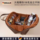 RICH YOUR HOME German Quality Luggage Cosmetic Bag Women's Portable Large Capacity Travel Cosmetic Brush Bag Outing Toilet Bag Olive Green - (Large Size) Upgraded Lined Pu 28*11*21cm