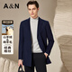 Antonio cashmere & sheep wool classic plaid suit collar mid-length cashmere wool coat men's woolen coat