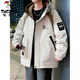 Woodpecker (TUCANO) autumn and winter youth velvet thickened cold-resistant warm jacket men's jacket cotton jacket junior high school and high school student top 807 beige velvet thickened 2XL recommended 140-160Jin Jin equals 0.5 kg
