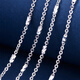 Meluxe platinum necklace PT950 platinum chain flash O chain birthday gift for girlfriend and wife, about 5.29g-46cm
