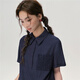 Giordano Diseñador Camisa de cercanías para mujeres en verano Denim azul marino Camisa de manga corta 18345818