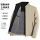 Clearance executive jacket men's spring and autumn men's business casual jacket middle-aged dad stand collar jacket men's trendy factory direct sale high quality clearance pick-up dark blue 3XL recommended weight 155-165 Jin Jin equals 0.5 kg can be worn