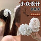 Korean style fabric three-dimensional bow banana clip, feminine ponytail clip on the back of the head, half-tied shark clip headdress, great value for 2 pieces, great deal