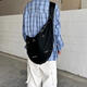 TERRAINCOGNITA [Eclipse Shelter] Theme printed metal texture streamer PU leather two-back commuter crossbody bag black