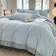 Mercury series home textile high-end carved milk velvet four-piece set 2025 winter new thickened warm coral velvet plus baby blue + star gray bed sheet style 1.8m four-piece set