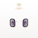 MONOLOGUE New Product Monologue Europa Rhapsody Platinum Rose Amethyst Earrings MJ24 Gift Premium Platinum Rose Amethyst Earrings Pair