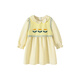 Mini Bala Girls 'Kleid Fälschlicherweise zwei Stücke 2025 Herbst neuer Babypullover gespleißter Spitze Rock milchig weiß 10504 110