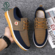 Woodpecker spring and autumn beef tendon sole old Beijing cloth shoes men's breathable non-slip wear-resistant work shoes casual shoes canvas shoes daddy shoes 878 blue 39