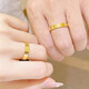 Centennial ancient craftsmanship gold-coated silver ring light luxury style ring ancient method plain ring gold-coated silver ring for men and women Hong Kong code No. 9, exquisite thickened and widened style