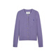 
Teenie Weenie [Same Model for Zhao Lusi] Bear Women's Wear Wool Sweater 2025 Autumn New Retro Four-Season Cable Cardigan Purple S