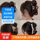新款高级感超大号果冻色爱心抓夹女后脑勺盘发鲨鱼夹发卡夹子头饰 爱心+双珠【两个装】