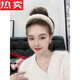 SNQP white plush hairpins, hair bundles, summer women's hair hoops, 2024 new Internet celebrity hair headbands, high cranial trend, goddess beige hair hoops, high cranium, no head jamming
